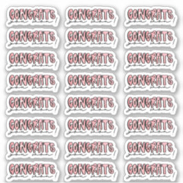 ¡Felicidades, Ganaste! - Pegatinas de acuarela