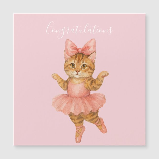 Felicidades Gata Bailarina Rosa (Anverso)