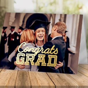 Felicidades Graduado Moderno Simple Foto de Gradua