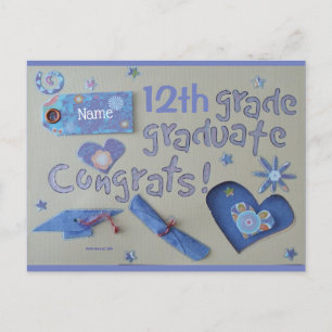 Felicidades Graduado Tarjeta Postal Blue Beach S