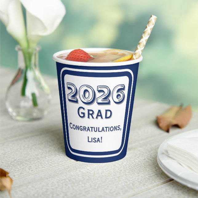 Felicidades Graduado Vaso de Papel (in situ)
