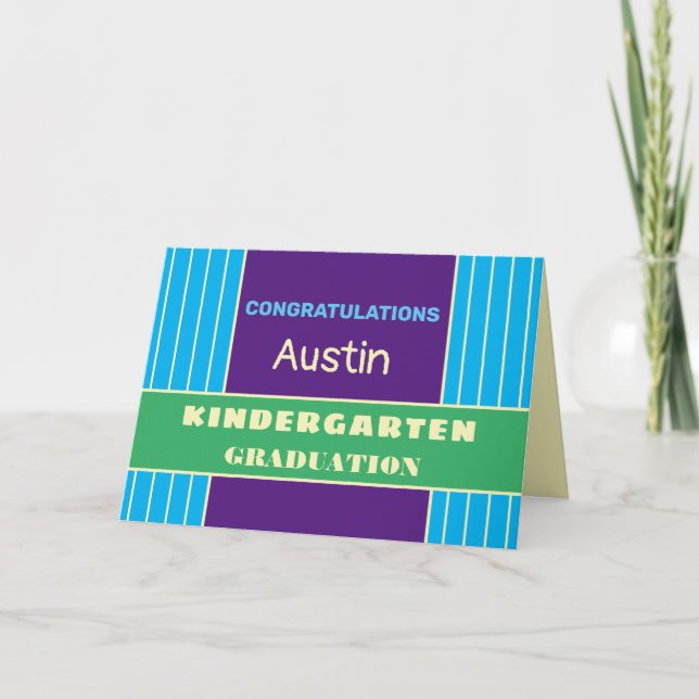 ¡Felicidades! Personalizado Tarjeta de graduación  (Anverso)