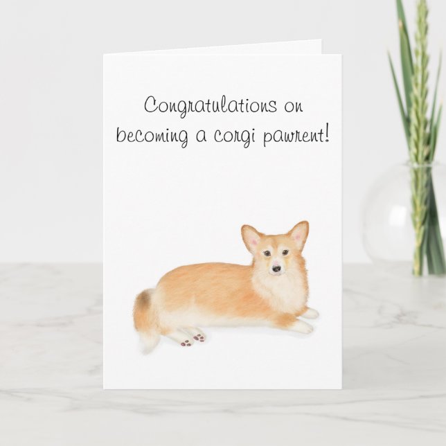 Felicidades por conseguir una tarjeta de corgi (Anverso)
