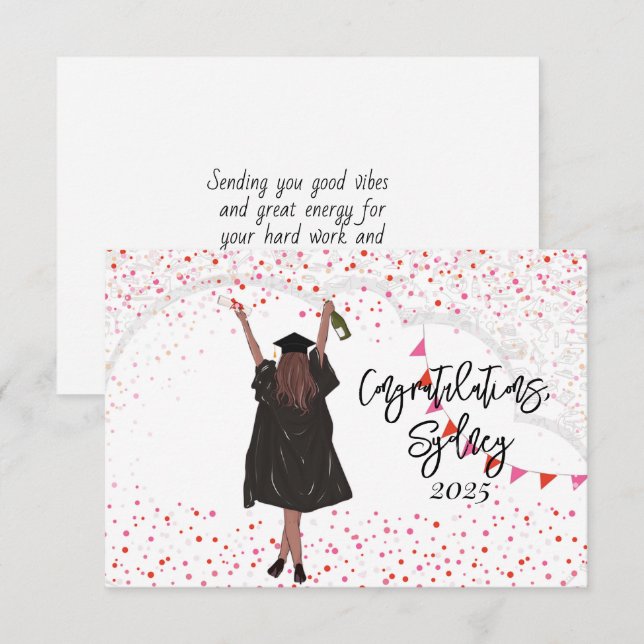 Felicidades por la graduación de la chica (Anverso / Reverso)