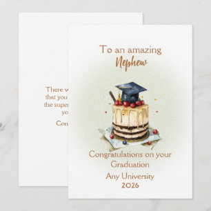 Felicidades por la graduación del sobrino con gorr