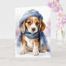 Felicidades por su nueva tarjeta de beagle