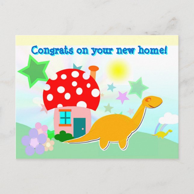 Felicidades por su nuevo hogar Tarjeta postal de D (Anverso)