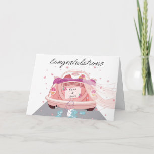 Felicidades por tu boda tarjeta personalizada