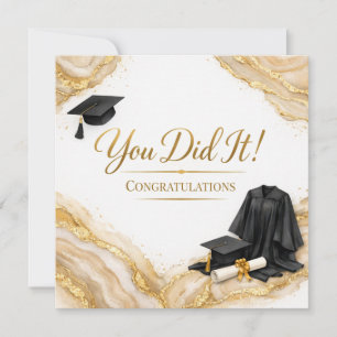 Felicidades por tu graduación Mármol dorado