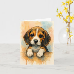Felicidades por tu nueva tarjeta de beagle