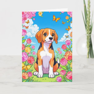 Felicidades por tu nueva tarjeta de beagle