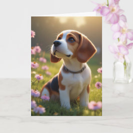Felicidades por tu nueva tarjeta de beagle