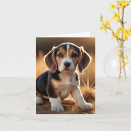 Felicidades por tu nueva tarjeta de beagle