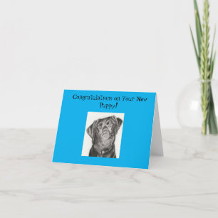 ¡Felicidades por tu nuevo cachorro! Tarjeta de fel
