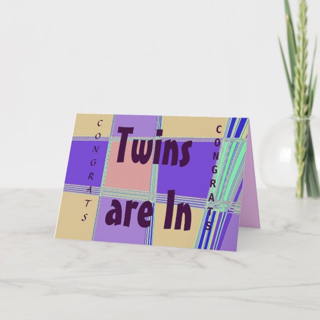 Felicidades por tu tarjeta de gemelos (Anverso)