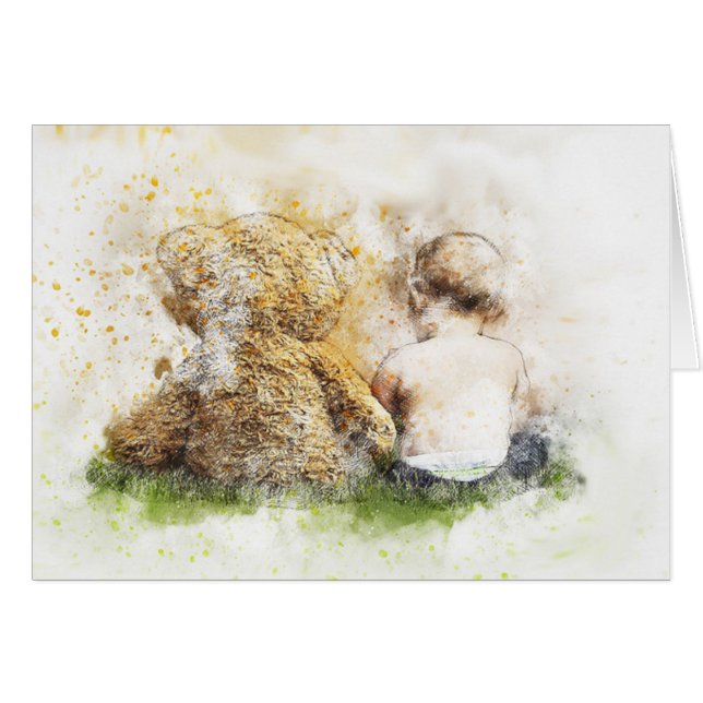 Felicidades por tu tarjeta de hijo Recién nacido (Anverso (Horizontal))