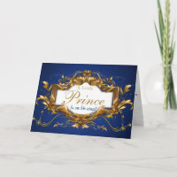 Felicidades| Tarjeta de baby shower para príncipe 