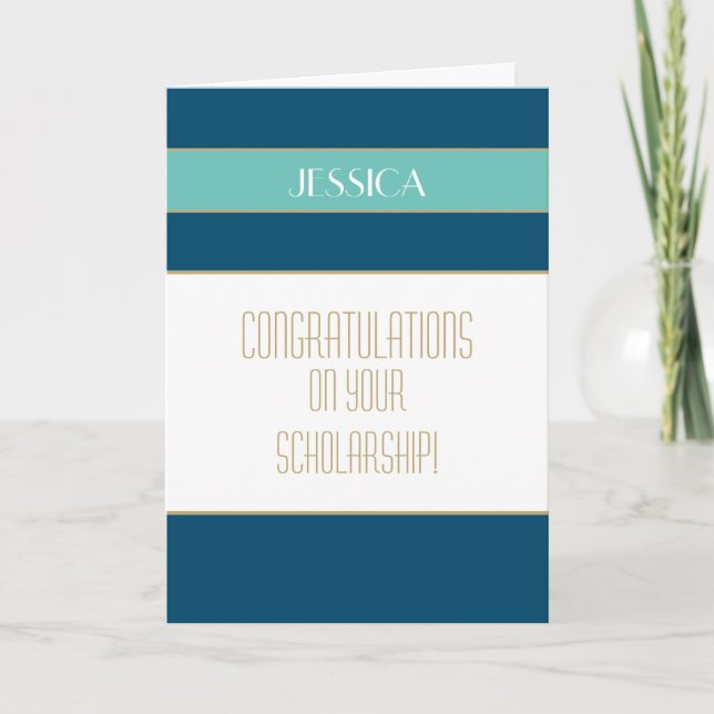 Felicidades Tarjeta de beca (Anverso)