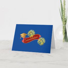 ¡Felicidades! Tarjeta de felicitación de graduació