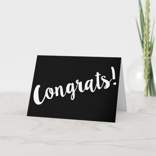 ¡Felicidades! Tarjeta de felicitaciones contemporá (Anverso)