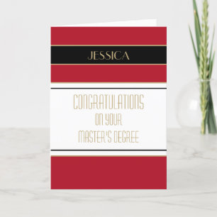 Felicidades tarjeta de graduación de maestría