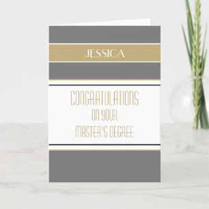 Felicidades tarjeta de graduación de maestría