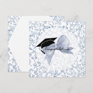 Felicidades tarjeta de graduación floral Couquette