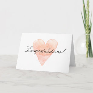 Felicidades tarjetas bodas con corazón romántico