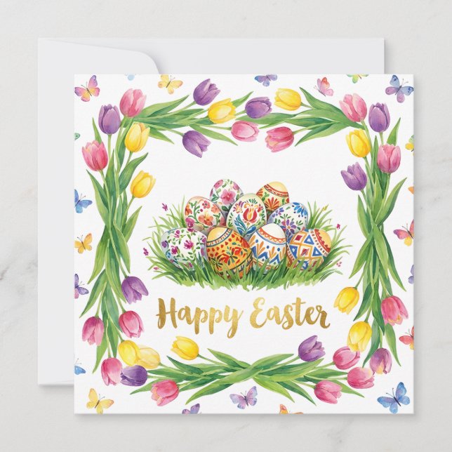 Felicitación caprichosa de Pascua feliz (Anverso)