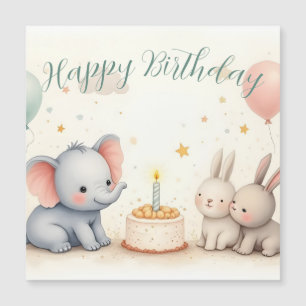 Felicitación de cumpleaños adorable con amigos ani