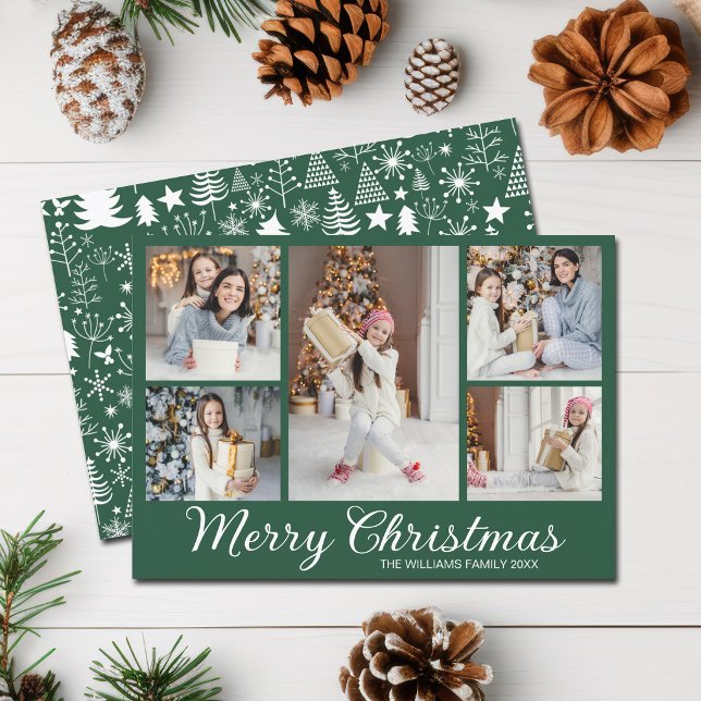 Felicitación de Navidad Collage de Fotos Elegantes (Subido por el creador)
