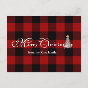 Felicitación de Navidad en cuadros de búfalo