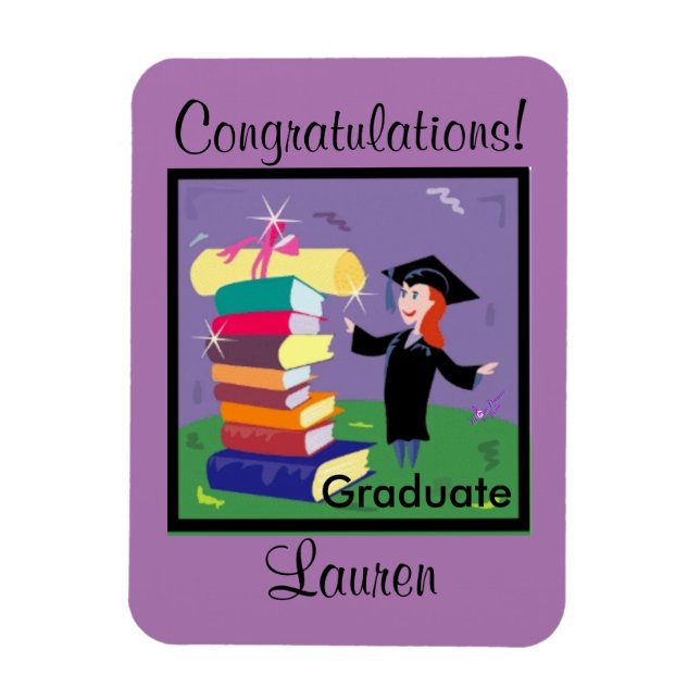 Felicitación graduación! Imán flexible personaliza (Vertical)