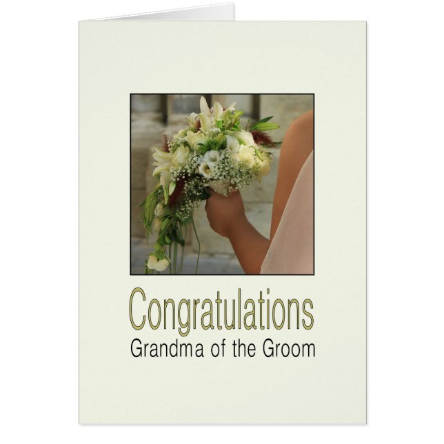 Felicitaciones a la abuela del boda novio (Frente)