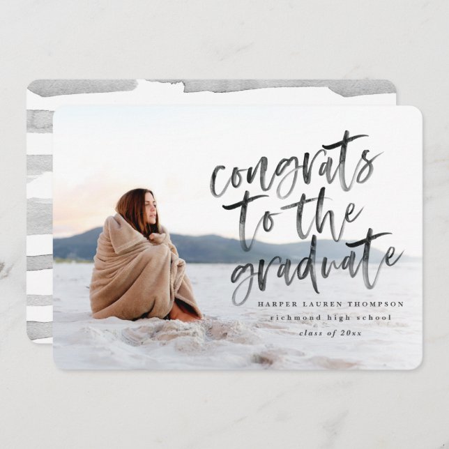 Felicitaciones a la invitación de graduados (Anverso / Reverso)