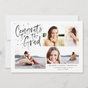 Felicitaciones a la invitación de graduados con fo