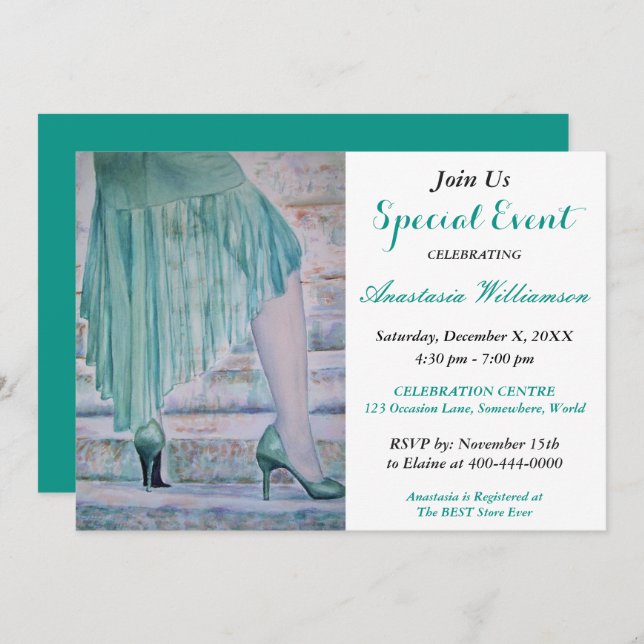 FELICITACIONES A LA INVITACIÓN DEL EVENTO DE FIEST (Anverso / Reverso)