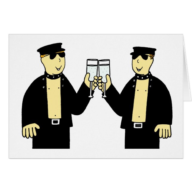 Felicitaciones a la pareja Boda masculina gay, Per (Anverso (Horizontal))
