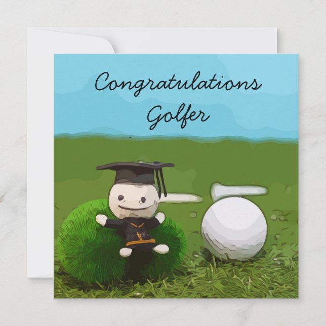 Felicitaciones a la pelota de golf de graduación (Anverso)