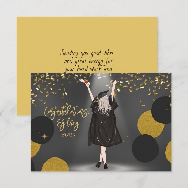 Felicitaciones a los chicas por su graduación (Anverso / Reverso)