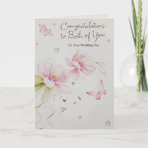 "Felicitaciones a los dos" Tarjeta de Nota del Bod
