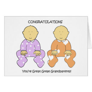 Felicitaciones a los grandes abuelos a los gemelos