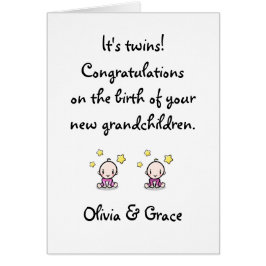 Felicitaciones a los nietos y Chicas gemelos