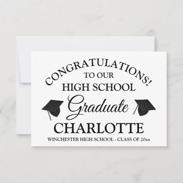 Felicitaciones a nuestro personalizado blanco negr (Anverso)