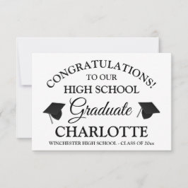 Felicitaciones a nuestro personalizado blanco negr