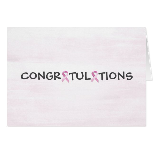 Felicitaciones a sobreviviente de cáncer de mama (Anverso (Horizontal))