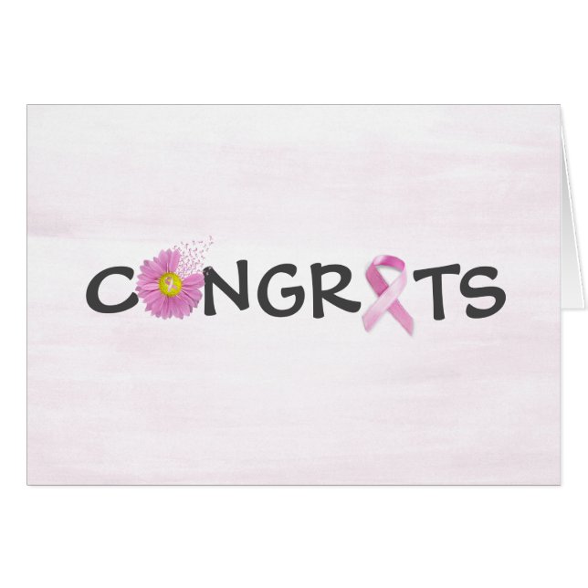 Felicitaciones a sobreviviente de cáncer de mama (Anverso (Horizontal))