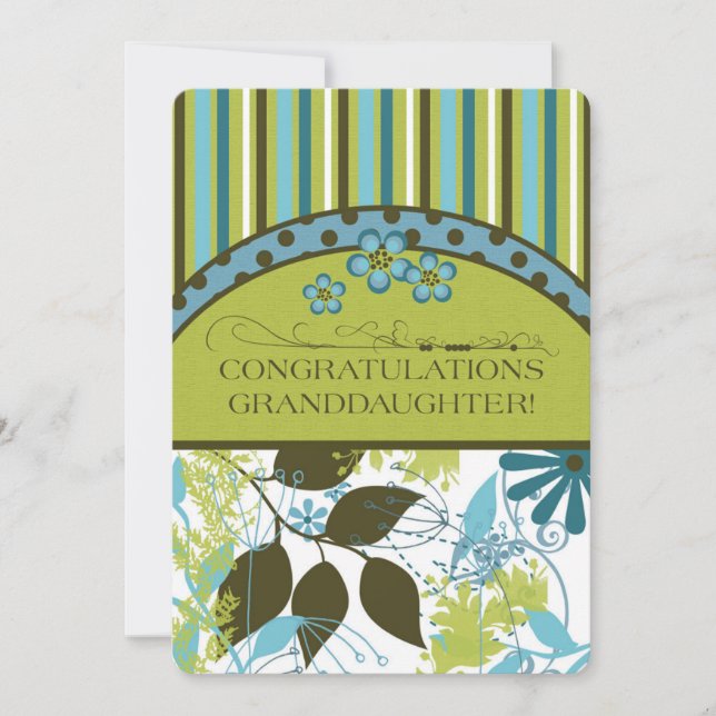 Felicitaciones Abuela Aqua Foliage (Anverso)