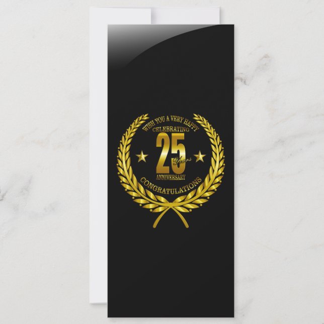 Felicitaciones al 25° aniversario (Anverso)