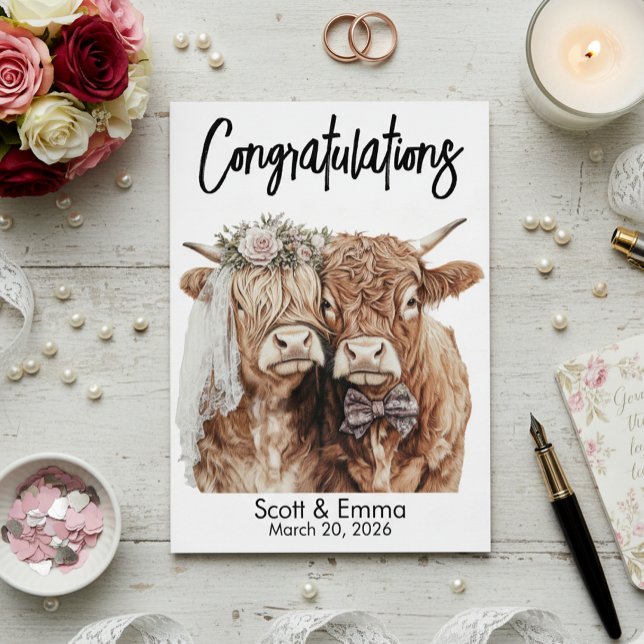 Felicitaciones al Boda personalizado de la vaca de (Subido por el creador)